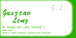 gusztav lenz business card